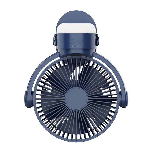 Monstrate Ventilador portátil para acampar al aire libre con lámpara de aire de pared para el hogar recargable Accesorios para electrodomésticos Azul