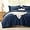 Navy Blue, variant on Full Size Comforter Sets Navy Blue - 7 Pieces Bed in a Bag Full, Oeko-Tex Certified Bed Set, All Season Soft Bedding Set with Down Alternative Comforter, Sheets, Pillowcases & Pillow Shams