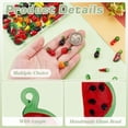 thumbnail image 3 of 70 piezas de 10 estilos de cuentas de vidrio soplado con forma de frutas y verduras: colgantes con forma de pimiento, berenjena, fresa y calabaza en 3D., 3 of 5