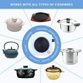 thumbnail image 3 of HUSERYT 1-Burner Electric Griddle - 500W, Portable, Thermostat Controlled, White, 3 of 5