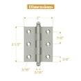 thumbnail image 5 of Deltana CH2520U15 2-1/2" x 2" Hinge; with Ball Tips; Satin Nickel Finish, 5 of 5