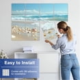 thumbnail image 5 of 8 Pack Art Acoustic Panels Sound Absorbing Beach Ocean Seashell Sandy Seaside Seashells Starfish Sandy Beach Decorative Soundproof Wall Panels Self Adhesive for Nursery Game Room Bedroom 48"x32", 5 of 7