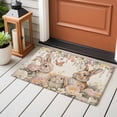 thumbnail image 5 of Rectangle Area Rug 2x3ft, Easter Rabbit Spring Flower Non-Shedding Washable Area Rug, Retro Pastoral Plant Butterfly Non Slip Low-Profile Rugs for Living Room, Bedroom Dining Room, 5 of 9
