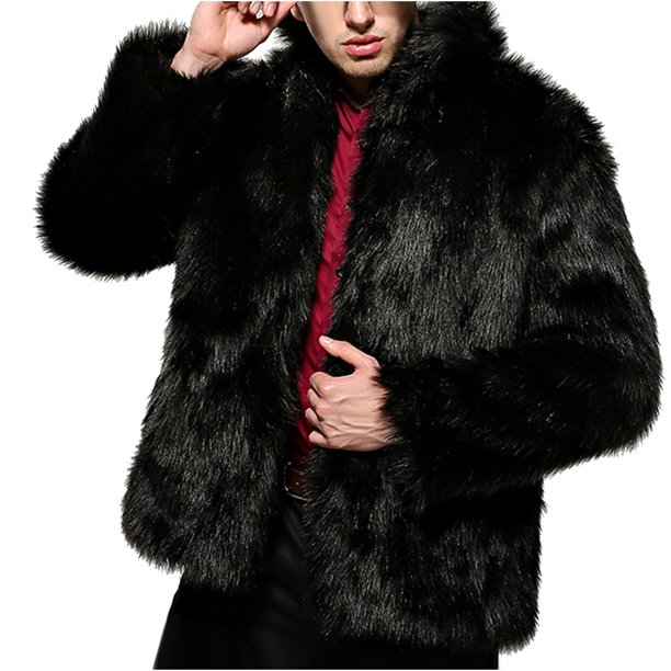 Hombres Sólido Casual Stand-Up Collar Faux Cardigan Chaqueta de Invierno de Doble Botonadura Abrigos Odeerbi ODB-6