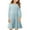 Light Blue, variant on JUSLIO Girls Dresses Winter Ruched Casual Girl Dresses Long Sleeve Holiday Party Dresses