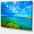 thumbnail image 2 of Paysage Marin Pittoresque Vert Bleu - Œuvre d'Art Moderne sur Toile, 2 of 3