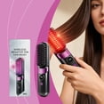 thumbnail image 2 of Hair Straightener Brush 4 Temp Adjustable Comb Quick Styling Tool Rechargeable Cordless Hair Straightener Personal Care For Travel Hotel, 2 of 9