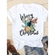 thumbnail image 2 of Camiseta con estampado navideño de estilo acuarela para mujer, ropa de Año Nuevo con cuello redondo, camiseta informal con estampado de los años 90, 2 of 5
