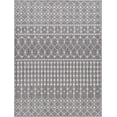 thumbnail image 2 of Mark&Day Outdoor Rugs, 6x9 St Mary Global Indoor/Outdoor Smoke Gray/Off-White Area Rug, Non Shedding Grey Off-White Carpet for Patio, Porch, Deck, Bedroom, Living Room or Kitchen (6'7" x 9'), 2 of 5