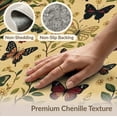 thumbnail image 6 of ODIKA 6'x9' Washable Area Rug Non-Slip, Chair-Friendly, Jungle Insect Eclectic Vines Patterned Motifs Border Motif Scatter for Dining Room, Under Table, Office Décor, 6 of 7