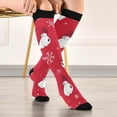 thumbnail image 5 of GZHJMY Christmas Compression Socks, Women Men Long Stocking (20-30mmHg), Travel Knee High Stockings for Athletic Sports,Running,Cycling,Nursing, 5 of 7
