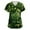 Dark Green, variant on Womens St. Patrick's Day Scrub Tops Cute Clover Print Short Sleeve Nurse Working Uniforms St. Patrick's Day Stretch Nursing Medical Scrubs T Shirts with Pockets