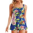 thumbnail image 1 of Mujer con cordón Falda Ruched Control de Barriga Traje de baño de una Pieza Traje de baño Traje de baño Purple M Purple M Xishao ropa, 1 of 2