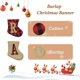 thumbnail image 4 of Banner de Navidad, decoración de Navidad, Banner de Navidad con arpillera en forma de calcetín. Feliz Sencillez, 4 of 5