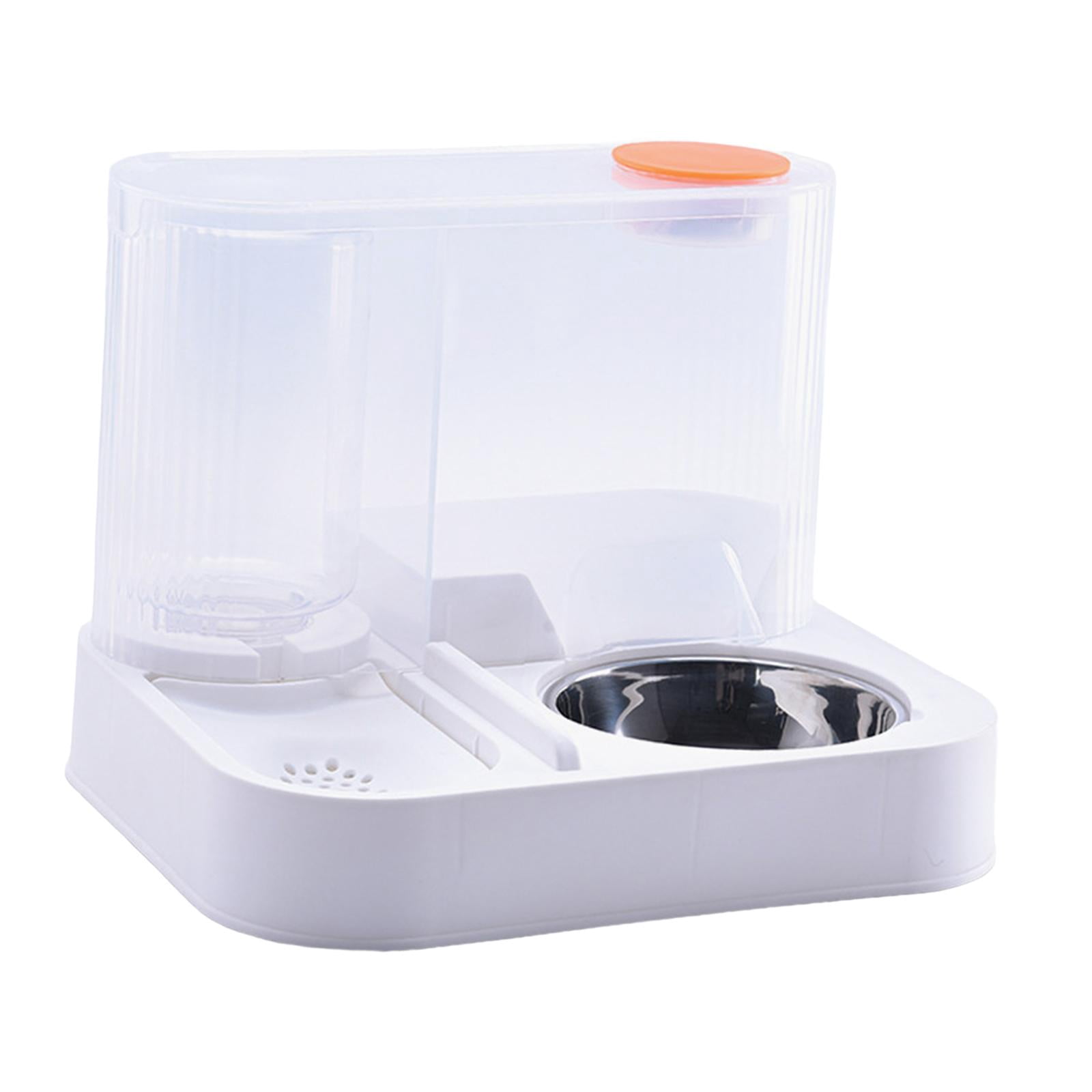 EHJRE Cat Feeder and Water Dispenser Automatic Pet Feeder Cat Dog Bowl Dish Dog Feeder for Indoor Cats Kitten Puppy Bunny With steel bowl