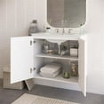 thumbnail image 2 of Modway Bryn 30" Modern Wood/Ceramic Wall-Mount Bathroom Vanity in White, 2 of 8