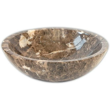 Eden Bath EB_S002DE-P Above Counter Dark Emperador Vessel Sink Bowl