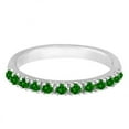 thumbnail image 4 of Emerald Semi-Eternity Band Stackable Ring in 14K White Gold (0.38 ct), 4 of 4