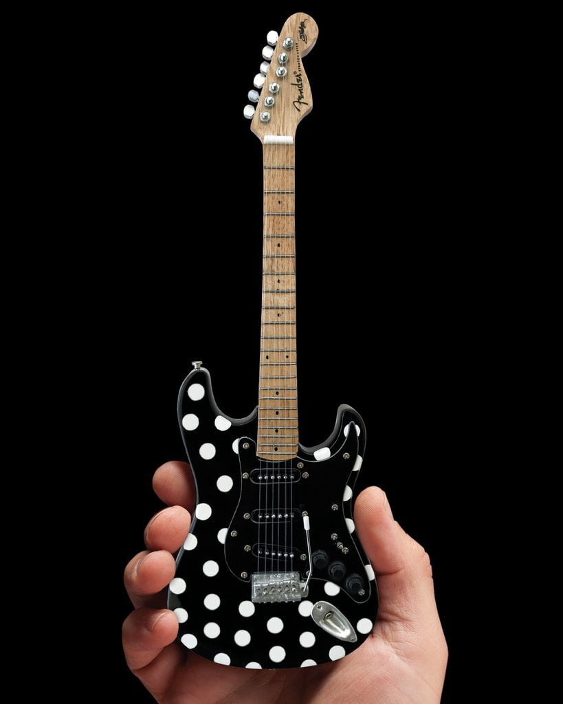 Axe Heaven Fender Stratocaster(TM) -Black-Polka Dots Mini Replica Guitar (FS-023)