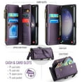 thumbnail image 2 of Shellify Crossbody for Samsung Galaxy S23 Case Wallet RFID Blocking with 7-Card Holder Zipper Bills Slot,PU Leather Magnetic Shoulder Strap for Samsung Galaxy S23 5G Phone Case for Women Men,Purple, 2 of 8