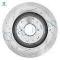 thumbnail image 2 of Front Right 329.95mm Drilled Slotted Brake Disc Rotors For 2009-2014 GMC Savana 1500, 2 of 8