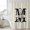Black, variant on Letter M Waterproof Shower Curtain, Stall 36"x72" Washable Polyester Fabric Shower Curtains for Bathroom, Monogram Words Decorative Bathtub Curtain Sets with Hooks