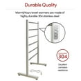 thumbnail image 6 of Freestanding Heated Towel Rack, 6-Bar Towel Warmer, Polished Stainless Steel, Plug-In with Built-in Timer for a Spa-Like Bathroom, Safe and cULus Listed (WarmlyYours Ibiza), 6 of 9