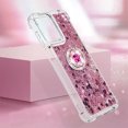 thumbnail image 4 of Funda para Motorola Moto G Play 4G 2024 con Brillo Líquido Flotante, Purpurina, Parachoques y Anillo Giratorio Soporte, 4 of 5