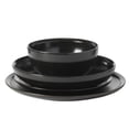thumbnail image 2 of Gibson Elite Beckett Stoneware Reactive Glaze 16 Piece (Service for 4) Plates and Bowls Dinnerware Set - Black, 2 of 13