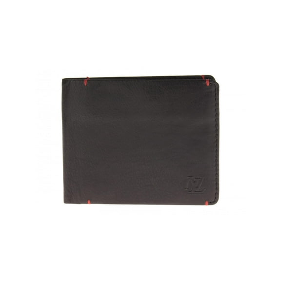 Luciano Natazzi RFID Blocking Men's Nappa Leather Slim Bifold Wallet I.D. Window Black