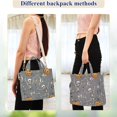 thumbnail image 4 of FORMRS Womens Corduroy Tote Bag Crossbody Shoulder Handbag with Pocket, Gray Halloween Dancing, 4 of 7