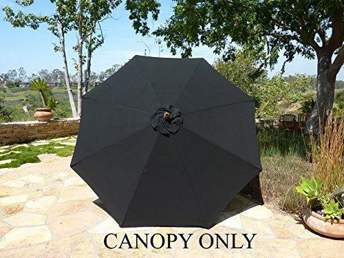 Canopy Only Double Vented 9ft Replacement Umbrella Canopy 8 Ribs in Hunter 