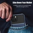 thumbnail image 3 of KOMI for iPhone 13 Case with Card Holder[Store 5 Cards] Dual Layer Heavy Duty Shockproof iPhone 13 Wallet Case with Hidden Card Slot Large Storage Case for iPhone 13 (Blue), 3 of 5