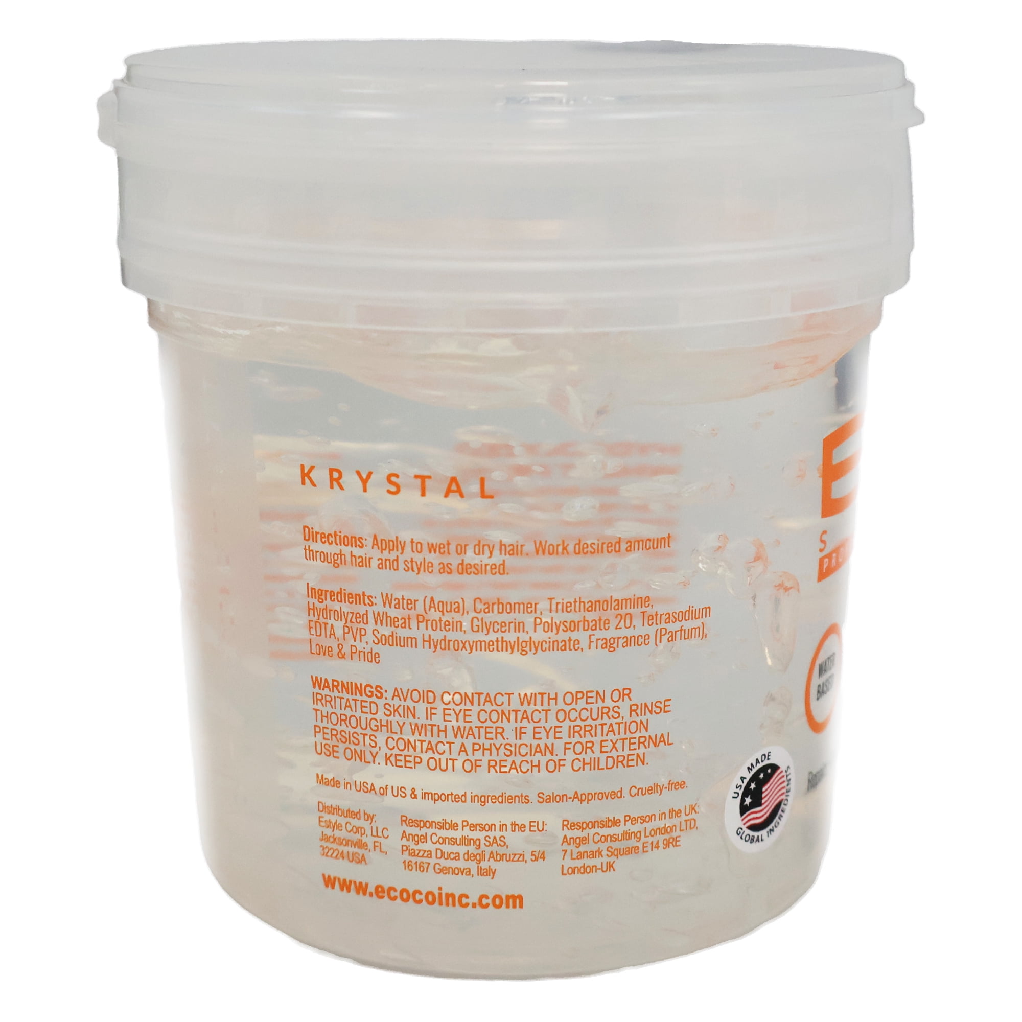 ECO STYLE Krystal Styling Gel, 16 Oz, Anti-Itch Formula, Helps
