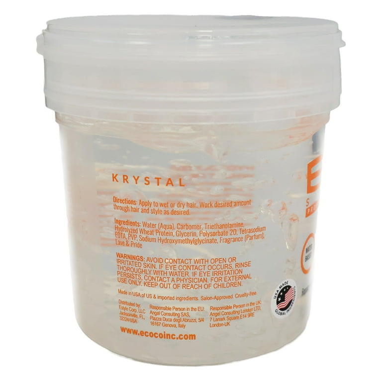 ECO STYLE Krystal Styling Gel, 16 Oz, Anti-Itch Formula, Helps