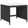 thumbnail image 4 of vidaXL 15 Piece Patio Dining Set with Cushions Black Poly Rattan, 4 of 11