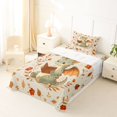 thumbnail image 5 of Homewish Cute Dino Twin Sheets,Autumn Leaves Bedding,Brown,3pcs,1 Fitted Sheet and 1 Pillowcase, 5 of 6