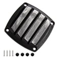 thumbnail image 2 of Boat Louvered Vent Replace, Square Outlet Vent Ventilation Ducting Cover, for RV Yacht Marine Black, 2 of 7
