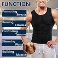 thumbnail image 4 of Lilvigor Men's Sauna Vest Waist Trainer for Weight Loss Polymer Sauna Suit for Fitness Heat Trapping Zipper Sweat Enhancing Workout Tank Top Slimming Shirt, 4 of 6