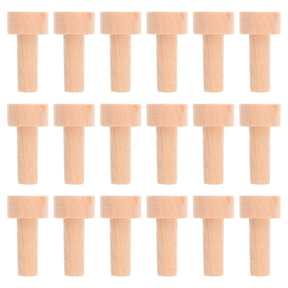 MLINS 20pcs Small Wooden Pegs for Crafts and Projects, Rustic Axle Pegs for Train Wheels, Furniture Assembly, Unfinished and Ready to Paint