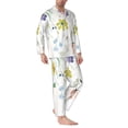 thumbnail image 2 of Sikiie Wildflowers Mens Pajama Set, Soft Warm Long Sleeve Sleepwear, Cozy Button-Down Pjs for Men-X-Large, 2 of 7