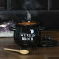 thumbnail image 4 of Pacific Giftware Witches Broth Cauldron Ceramic Bowl with Broom Spoon, 4 of 4