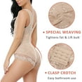 thumbnail image 5 of QRIC Shapewear Bodysuit Seamless Firm Tummy Control Open Bust Body Shaper for Women Lace Body Briefer, 5 of 7