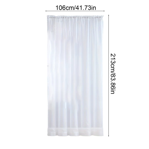 Rkxzt Polyester Curtains Solid Color Gauze Curtains Semi Sheer Rod Pocket Window Panel 42x84 Inches Light Filtering Polyester Home