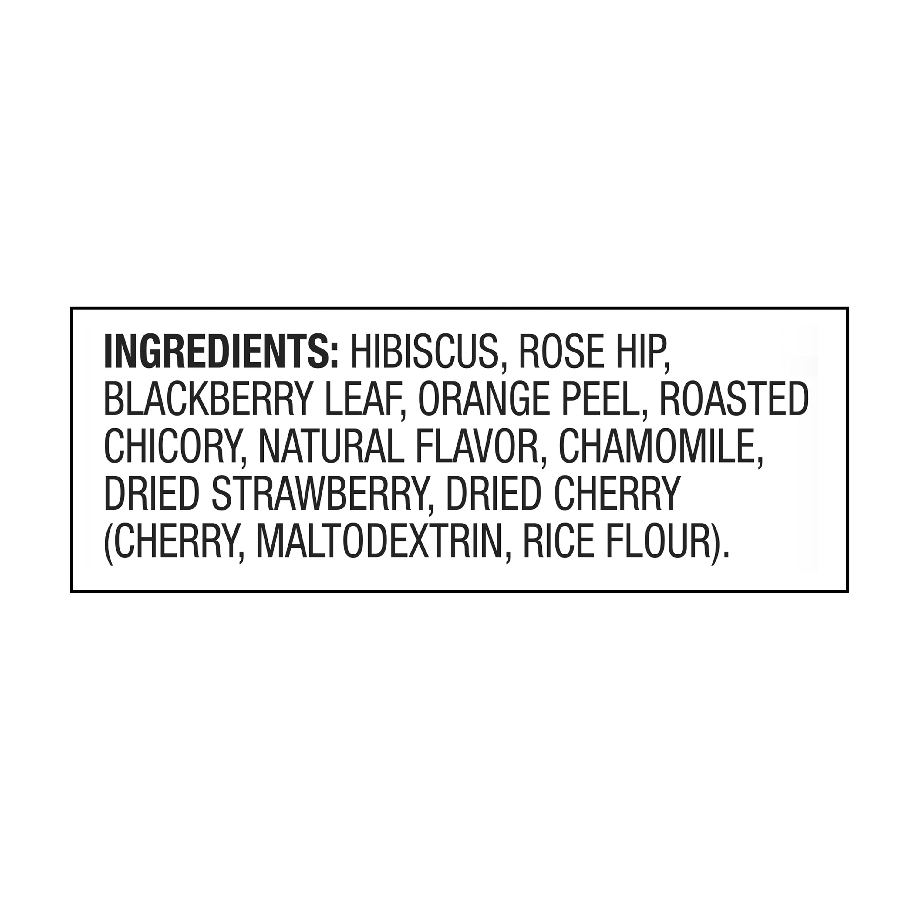 Great Value Strawberry Hibiscus Herbal Tea, 1.41 oz, 20 Count