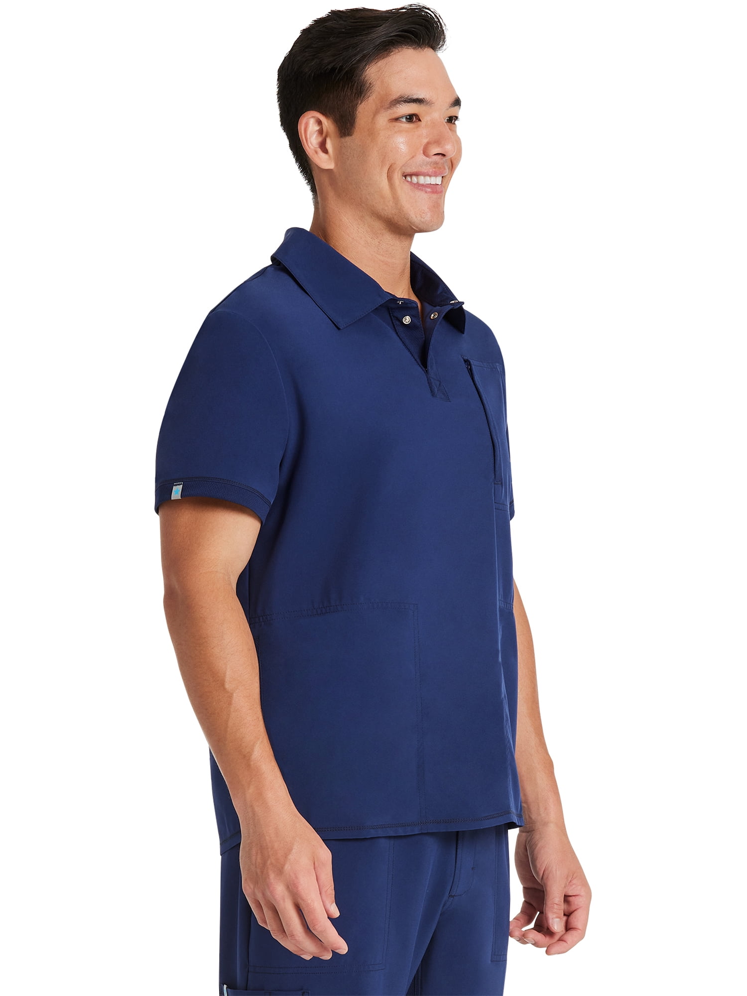 Scrubstar Men's Premium Performance Stretch Polo Scrub Top, Sizes XS-3XL