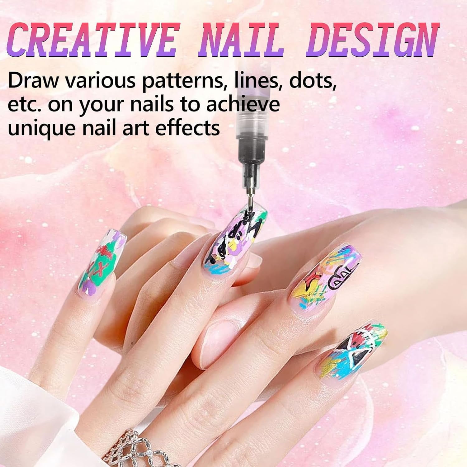 12 Colors Nail Art Pens Set, 2025 New Nail Art Markers for Gel Nails, Nail Point Graffiti Dotting Pen Drawing Painting Liner Brush for Dotting Drawing Painting Point Liner DIY (2 pack)
