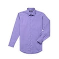 Men's Dress Shirt Regular Fit Long Sleeve Solid Mens Shirts Spread