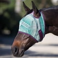 thumbnail image 2 of Máscara anti-moscas para caballo Kensington UV con ribete de cinta, mediana, jade imperial, 2 of 7
