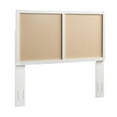 thumbnail image 3 of Pemberly Row Contemporary Cane and White Wood Queen - Full Headboard, 3 of 7